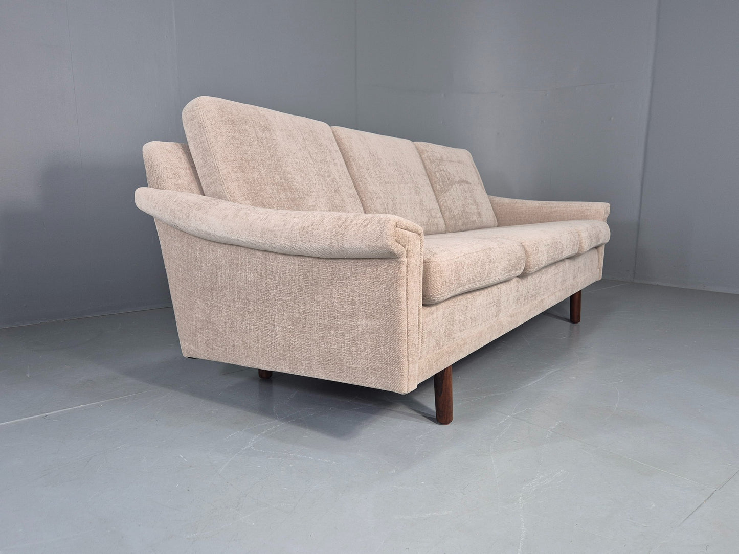 Vintage Danish 3 Seater Sofa New upholstery 1960s Original Mid Century EB12534