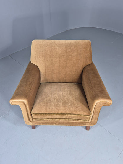 Vintage Mid Century Lounge Chair Danish Design 1960s Retro Low Back EB12682