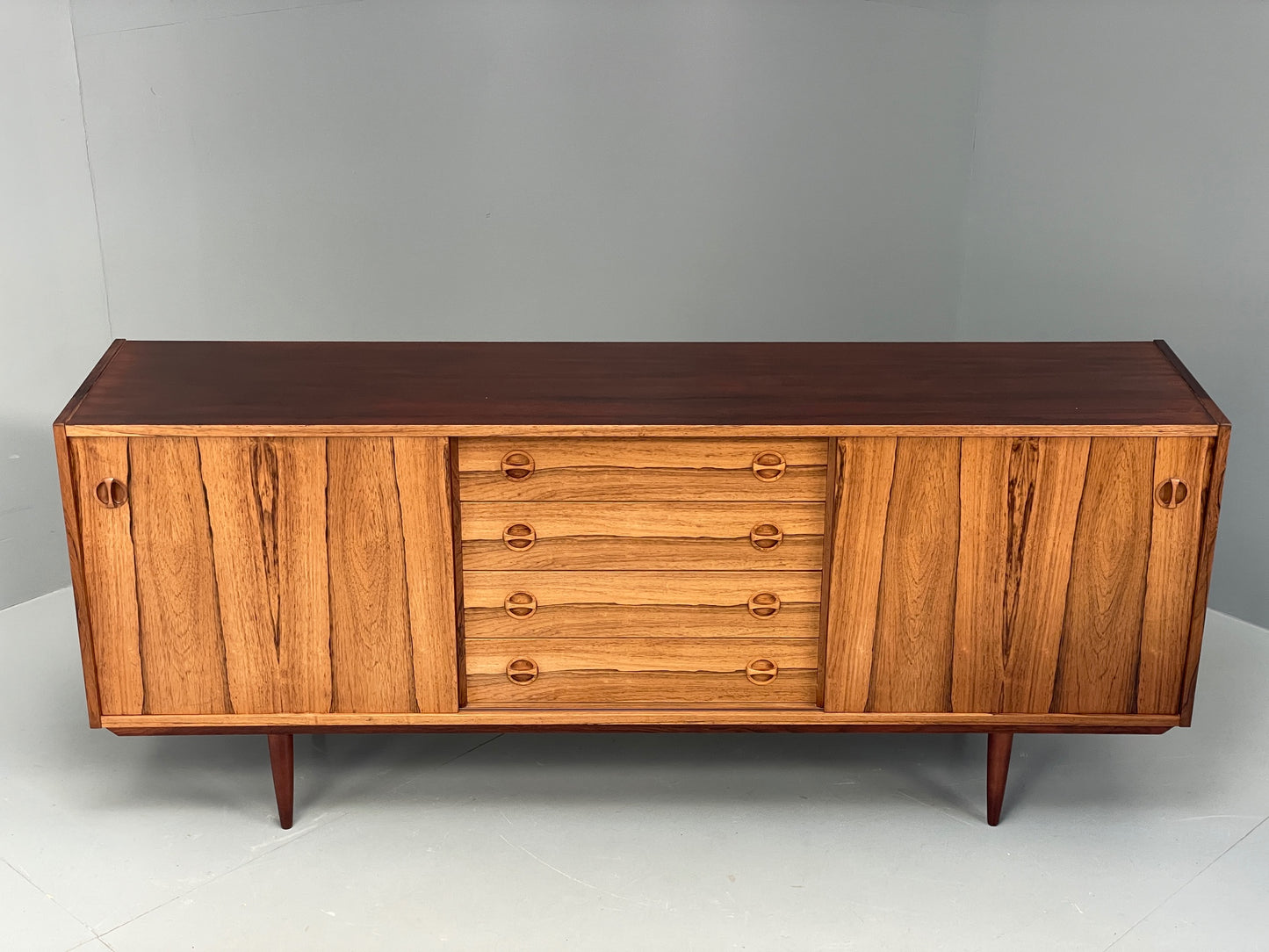 Vintage 1970s Danish Sideboard Mid Century Retro Shelving Drawers EB12331