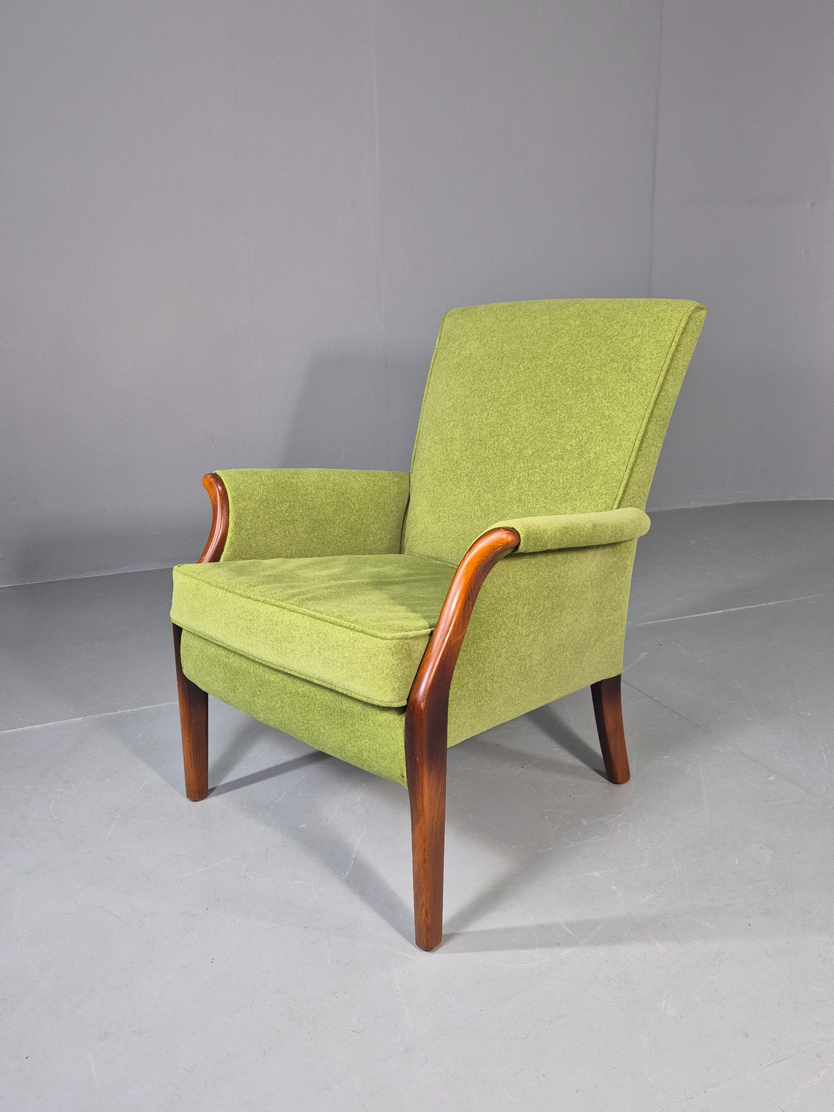 Vintage Parker Knoll PK749 Chair Recent Green Wool Makeover 1960s Retro EB12989