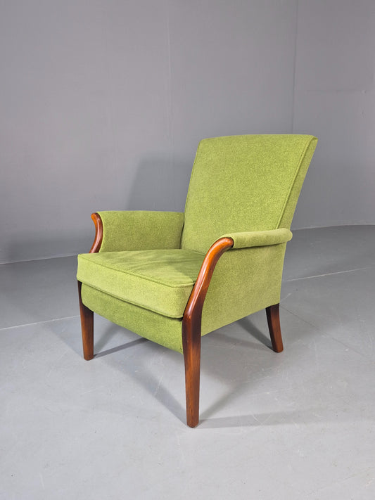 Vintage Parker Knoll PK749 Chair Recent Green Wool Makeover 1960s Retro EB12989