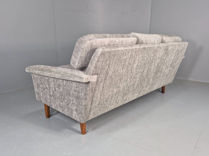 Vintage 3 Seater Mid Century Sofa Danish Design New Upholstery 1960s EB11127