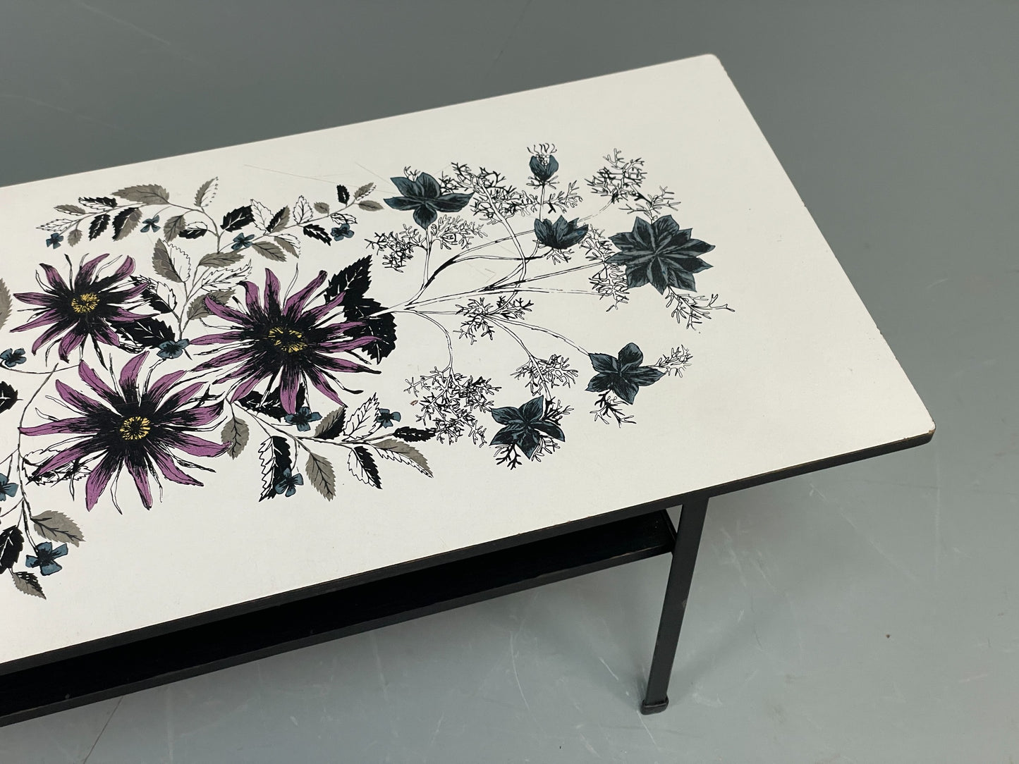 Vintage Habitat Coffee Table 1960s John Piper Design Floral Retro EB12083