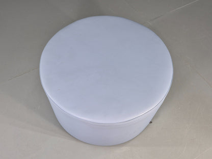 Cube Spaces Round Oversize Ottoman Footstool Leather EB12250