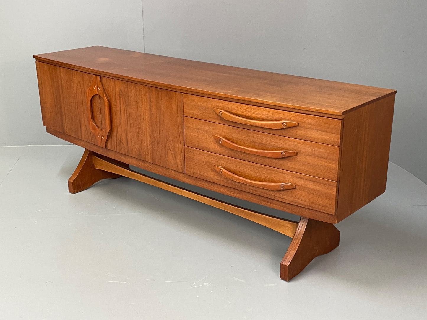 Vintage Beautility Teak Sideboard Mid Century 1960s Retro Drawers EB12934