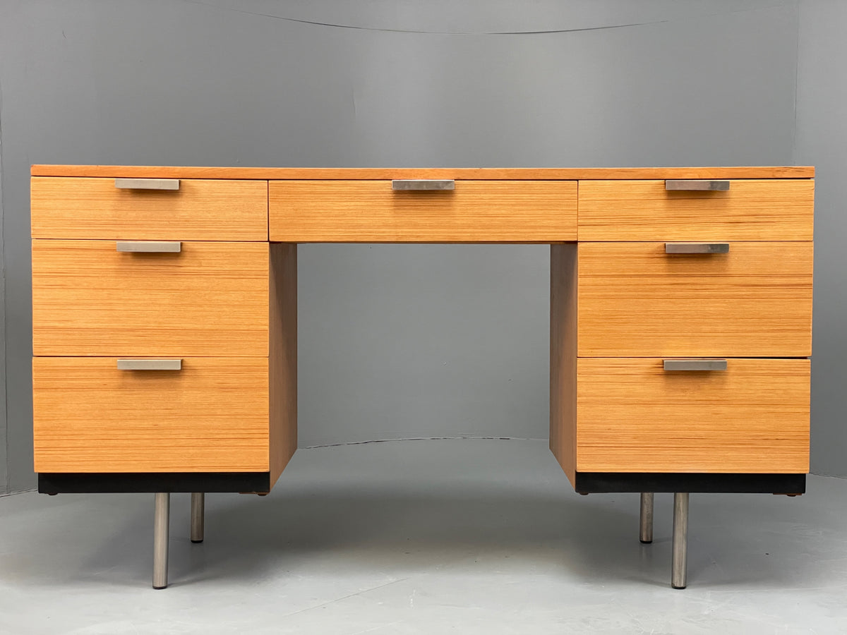 Vintage Desk Stag Fineline Birch Ply Aluminium Retro Mid Century EB13104