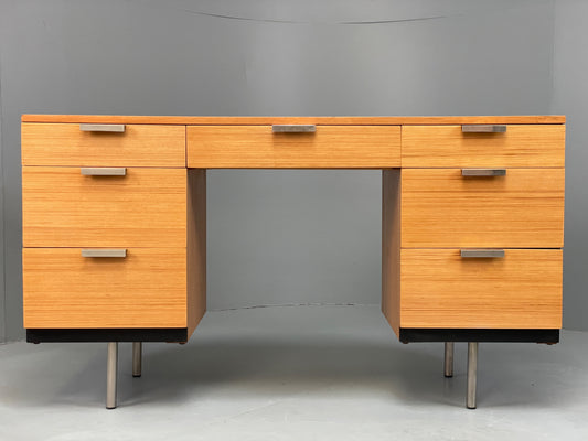Vintage Desk Stag Fineline Birch Ply Aluminium Retro Mid Century EB13104