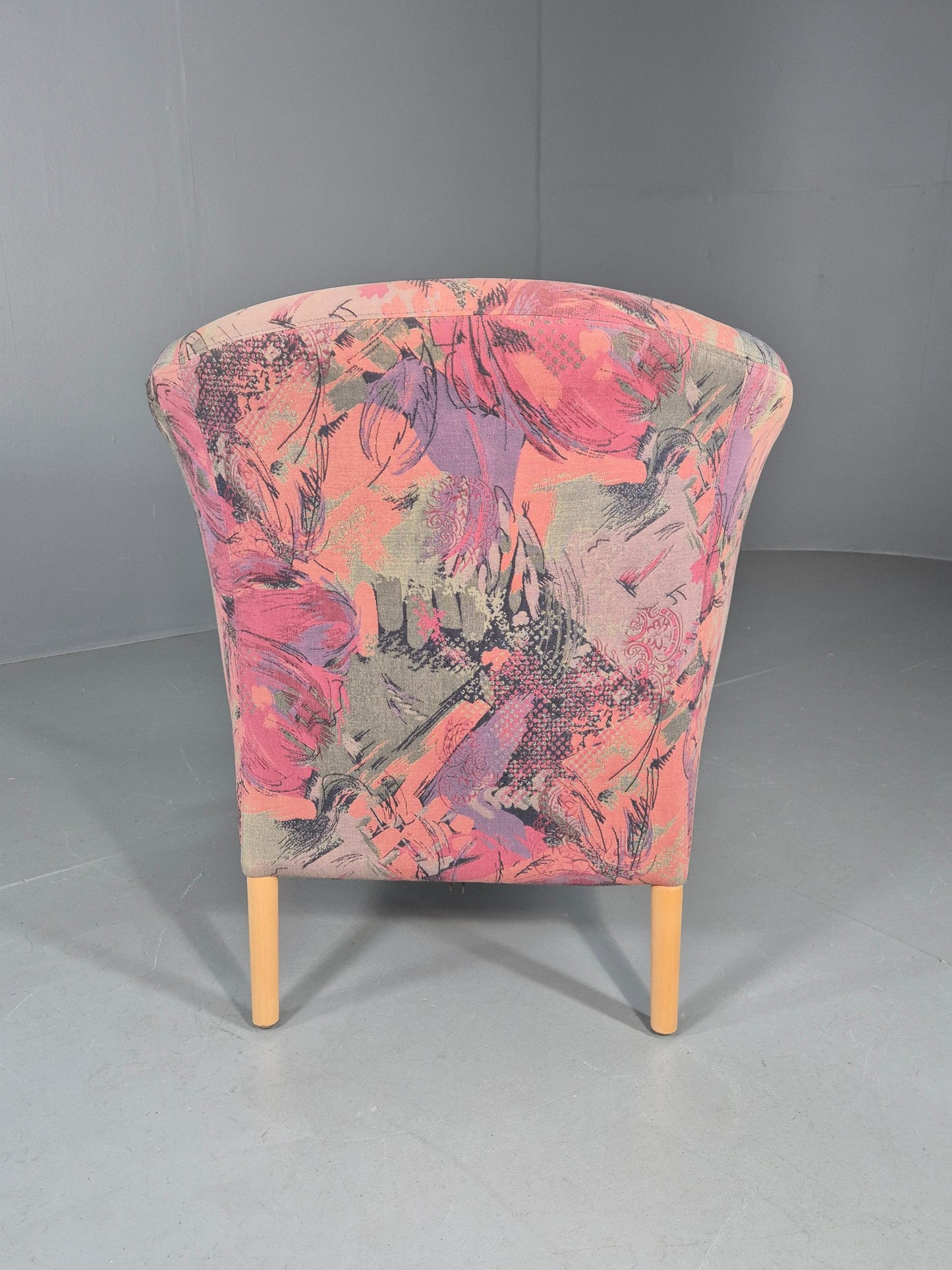 Vintage 1980s Stouby Colourful Tub Chair Danish Design Quality Retro EB12135