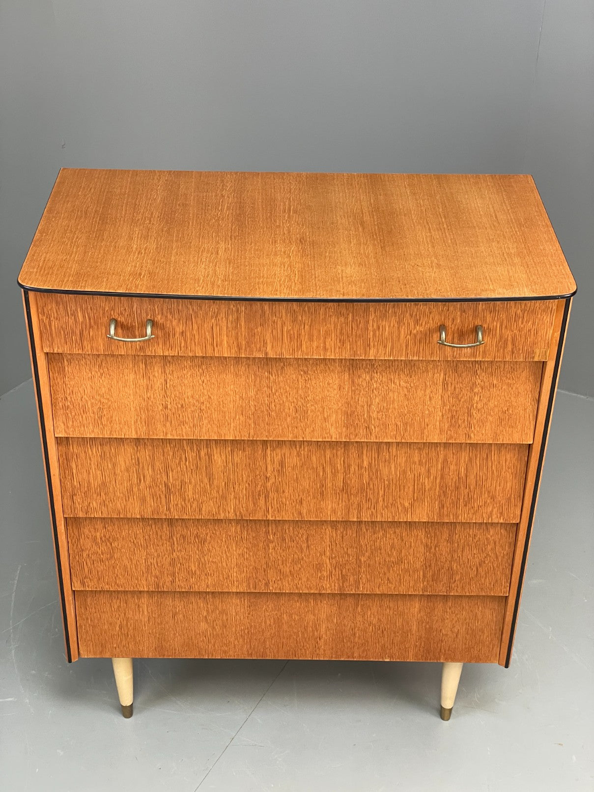 Vintage Chest Of Drawers Avalon Oak 1960s Mid Century Retro EB12198