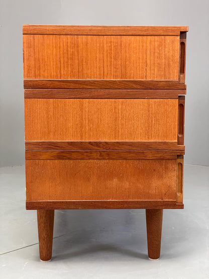 Vintage Chest of Drawers Teak Retro Mid Century White Interior EB13105