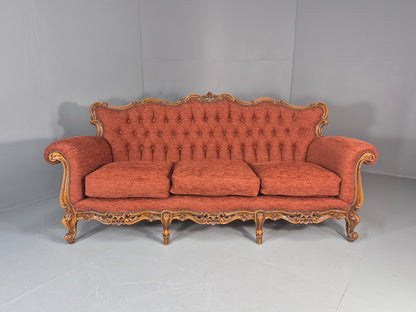 Vintage French Rococo Style Sofa 1970s Reproduction Quality  EB11661 V3SS22