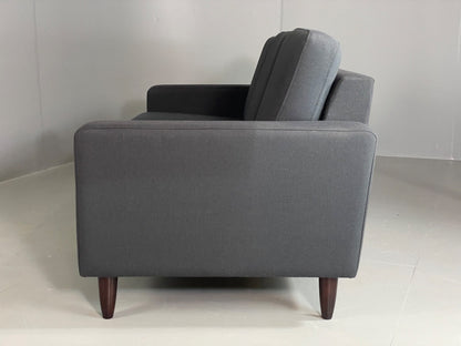 Modern Danish Sofa by Hurup Slate Grey Fabric Beech 1980s Style EB6120 M3SS6