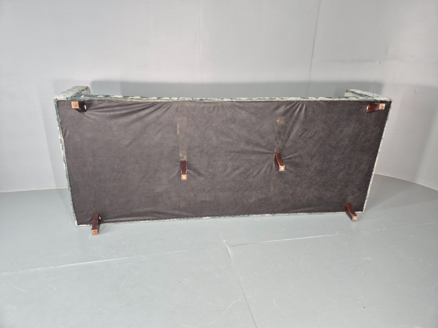 Huge 4 Seater Settee Turquoise Velvet ex Hotel Modern Design Retro EB11774 M4SS8