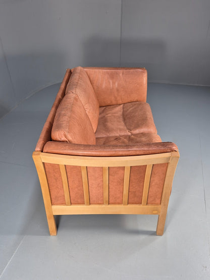 Mid Century Stouby Two Seater Settee Beech Ends Retro 1970s EB10097 M2SS14