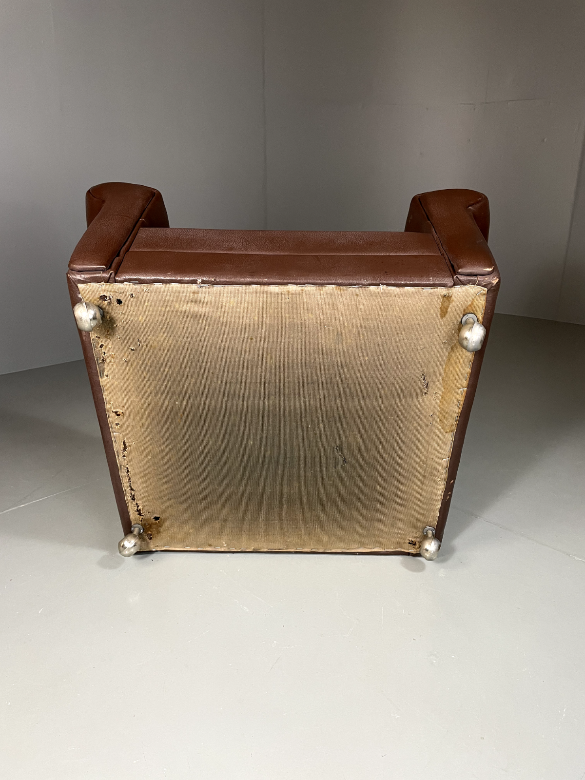 Danish Leather Lounge Chair Vintage 1970s Retro MCM EB5404 MNOR13