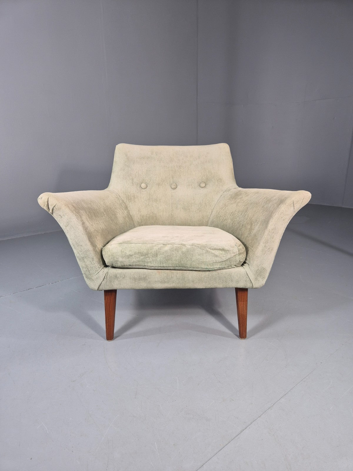 Mid Century Scandinavian Lounge Chair 1960s Retro Green  EB11090 MNOR2