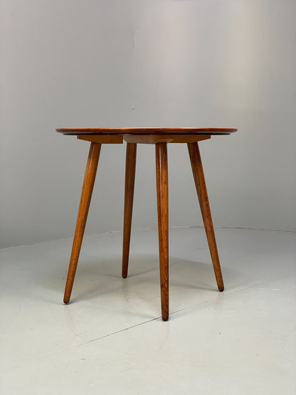 Vintage Round Walnut Coffee Table Side Table Mid Century Retro EB9428 MWOO - UKDK FURNITURE