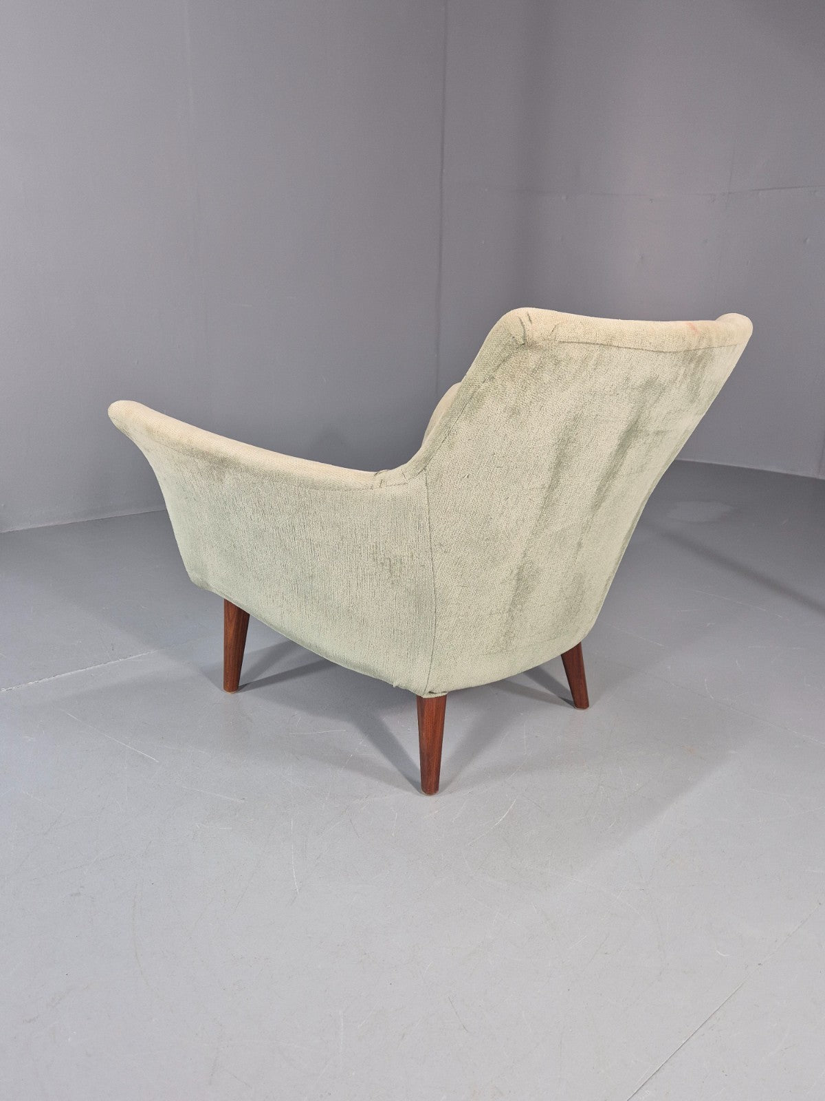 Mid Century Scandinavian Lounge Chair 1960s Retro Green  EB11090 MNOR14