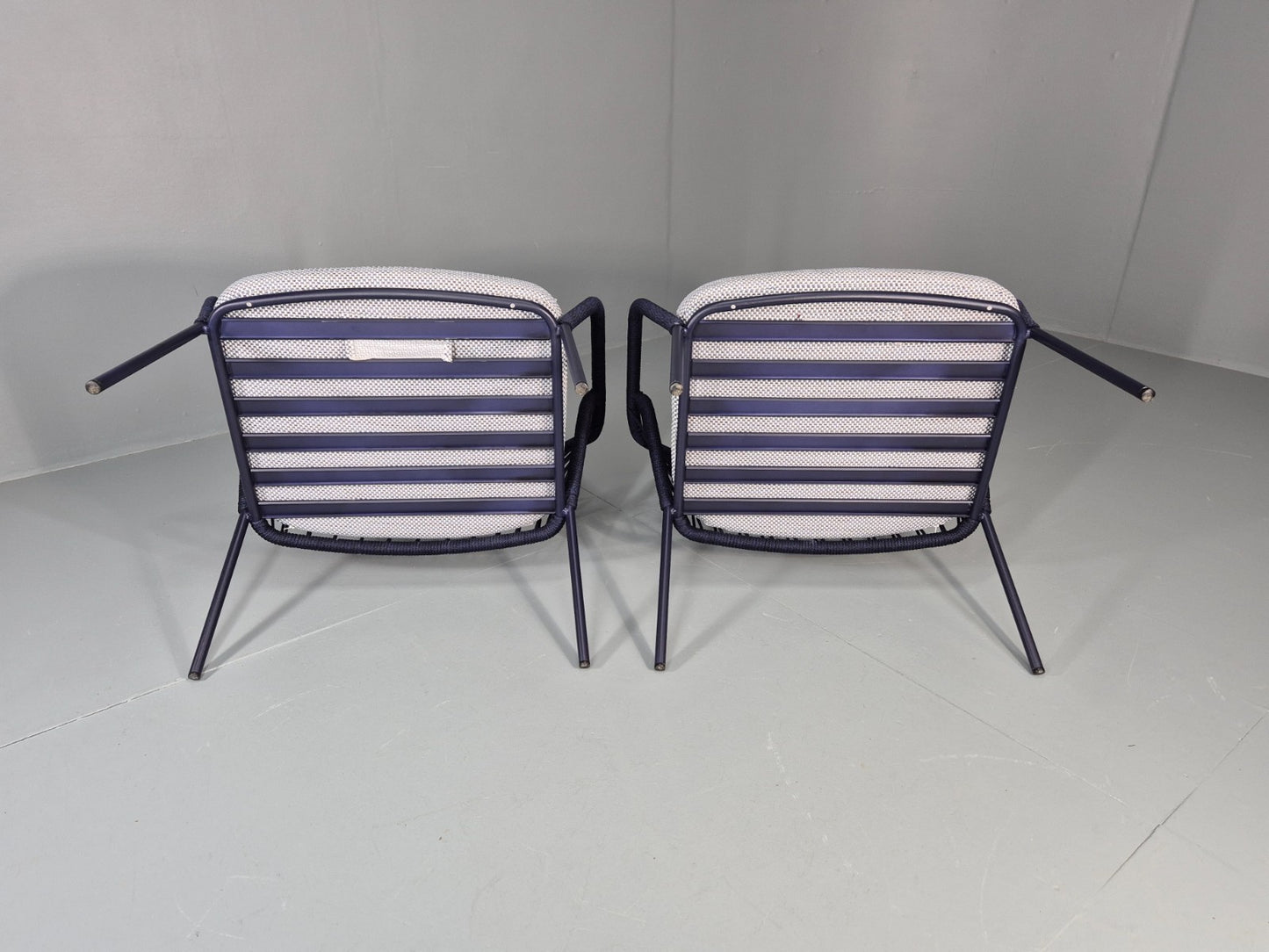 2 Pedrali Panarea 3679 Chairs Blue and Grey Modern Design EB11429 MNOR7