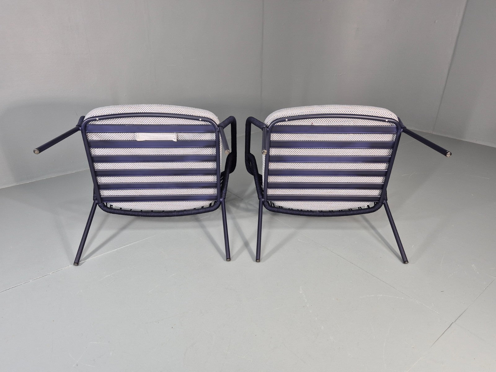 2 Pedrali Panarea 3679 Chairs Blue and Grey Modern Design EB11429 MNOR7