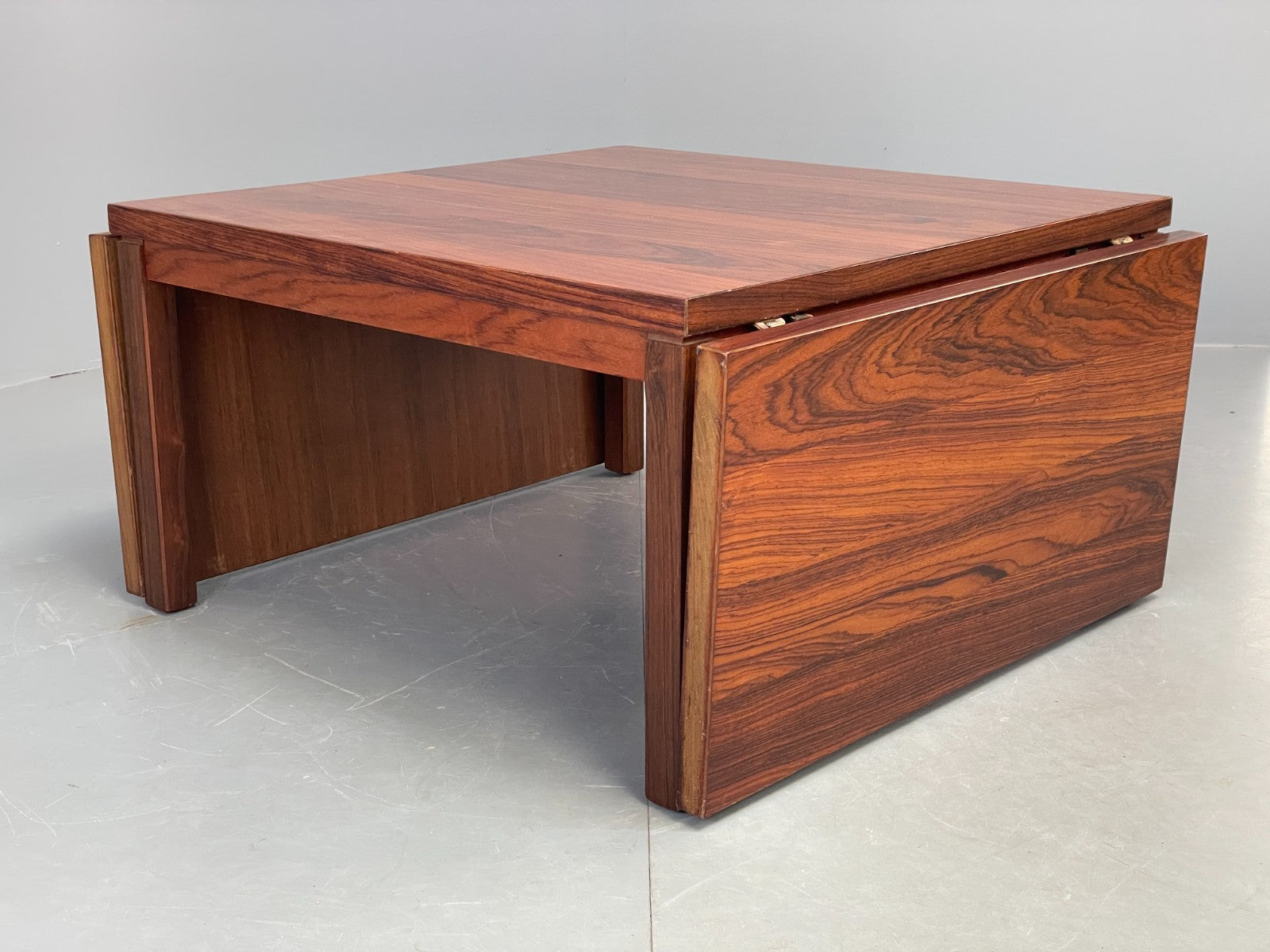 Vintage Danish Coffee Table Square Drop Leaf Extending Gansø Mobler EB10676 MWOO15