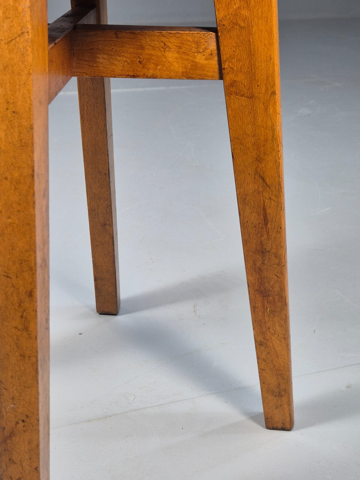 Vintage Mustard Vinyl Stool 1950s Mid Century EB9493 MFOO - UKDK FURNITURE