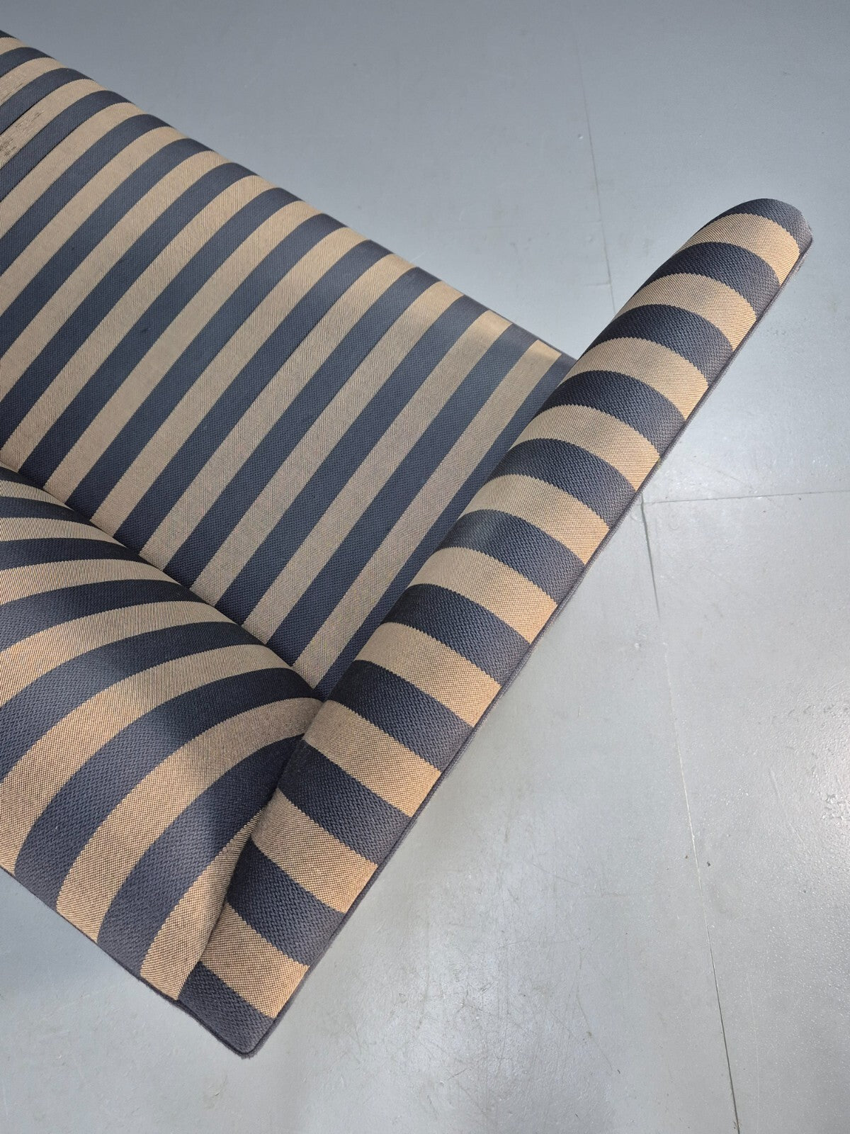 Vintage Danish 1950s Striped Sofa Mid Century Modern Shape Retro EB9559 M3SS - UKDK FURNITURE