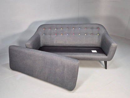 Vintage Made.Com Scandinavian style Sofa Charcoal Grey Retro EB8452 M3SS - UKDK FURNITURE