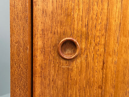 Vintage Danish Teak Cabinet 1970s Retro Sliding Doors Shelf EB9835 MWOO - UKDK FURNITURE