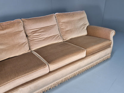 1970s Gold Velour Luxury Three Seater Settee tassels Retro   EB10632 V3SS4