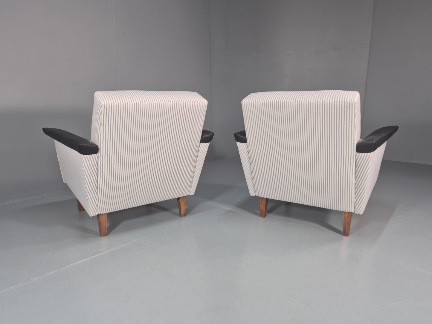 2 Mid Century Lounge Chairs Vintage Danish 1950s New Upholstery  EB10982 MNOR8