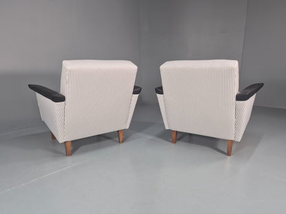 2 Mid Century Lounge Chairs Vintage Danish 1950s New Upholstery  EB10982 MNOR8