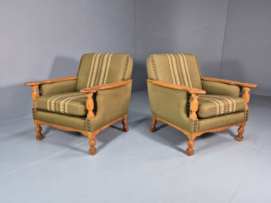2 Kjaernulf Lounge Chairs Retro 1970s Green Light Oak Retro EB10750 VCLO0