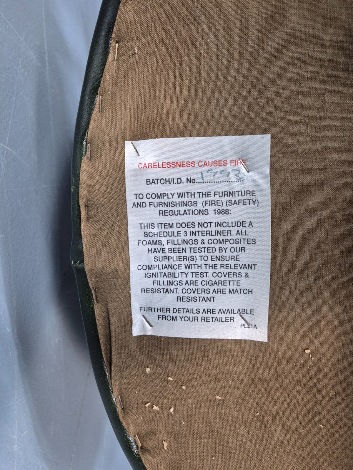 Captains Office Chair Green Leather Swivel and Tilt 1980s Retro EB10611 MSWI12