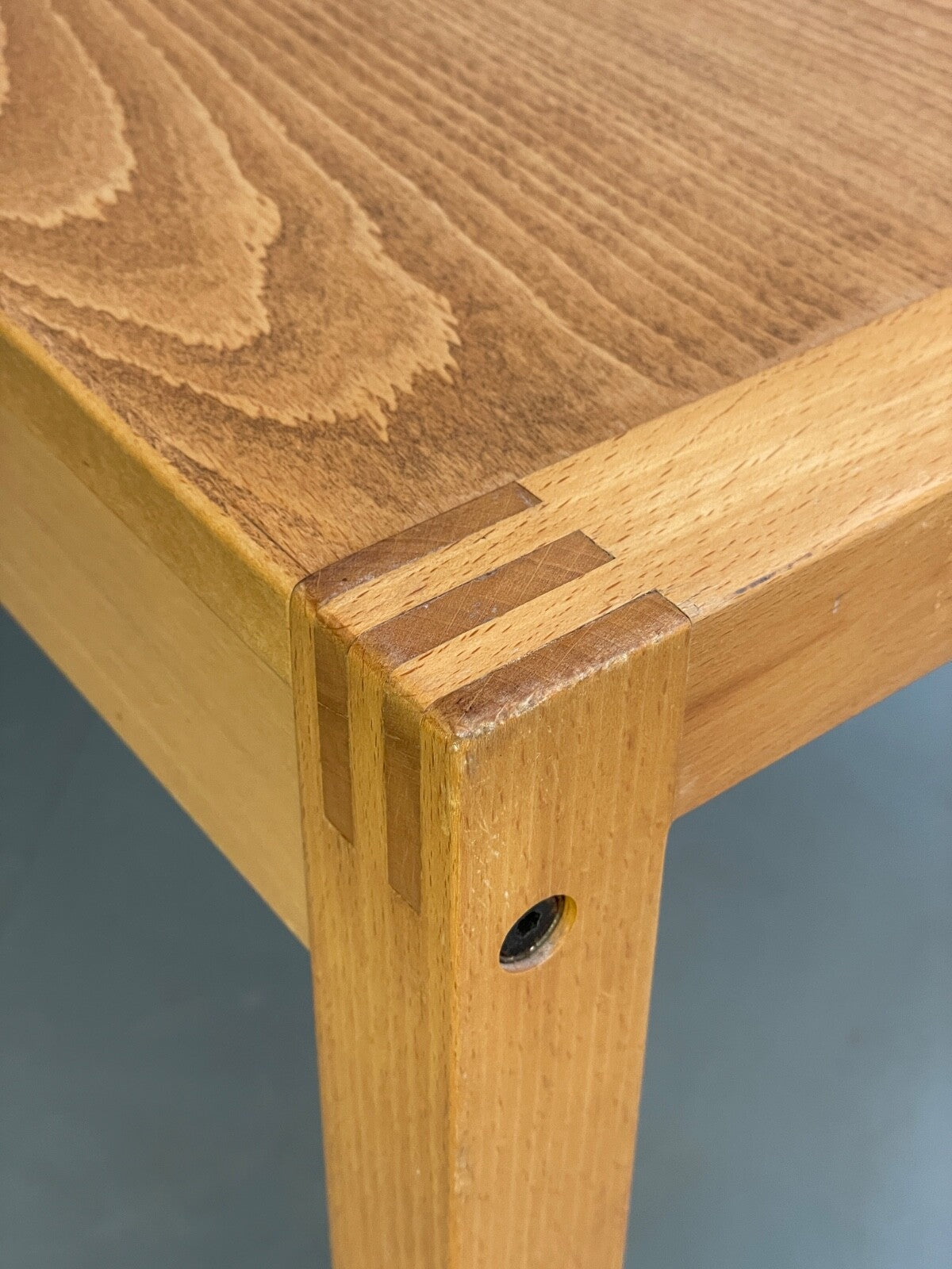Vintage Danish Beech Desk Compact Exposed Joints Sliding Drawers EB9440 MWOO - UKDK FURNITURE