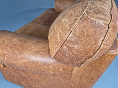 Leather Two Seat Cottage Settee Vintage Danish Quality 1990s  EB10637 M2SS15