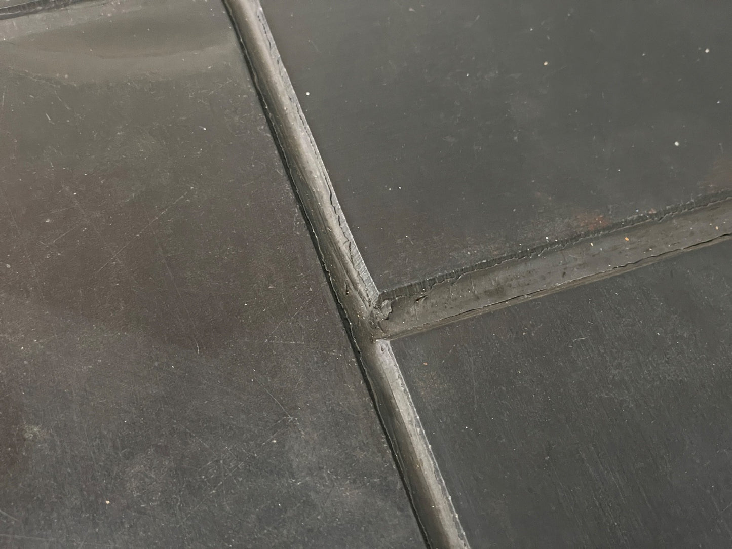 Vintage Tiled Coffee Table Danish 1980s Charcoal Grey Square EB10963 MWOO9