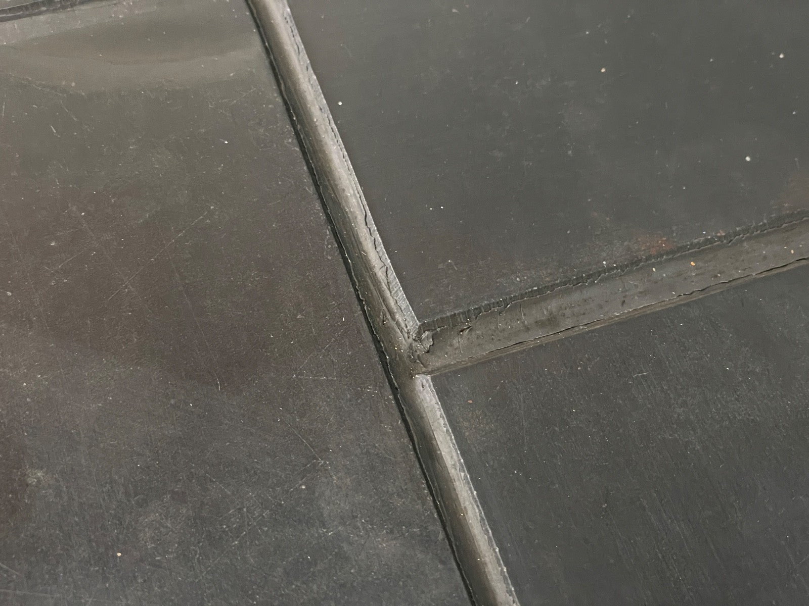 Vintage Tiled Coffee Table Danish 1980s Charcoal Grey Square EB10963 MWOO9