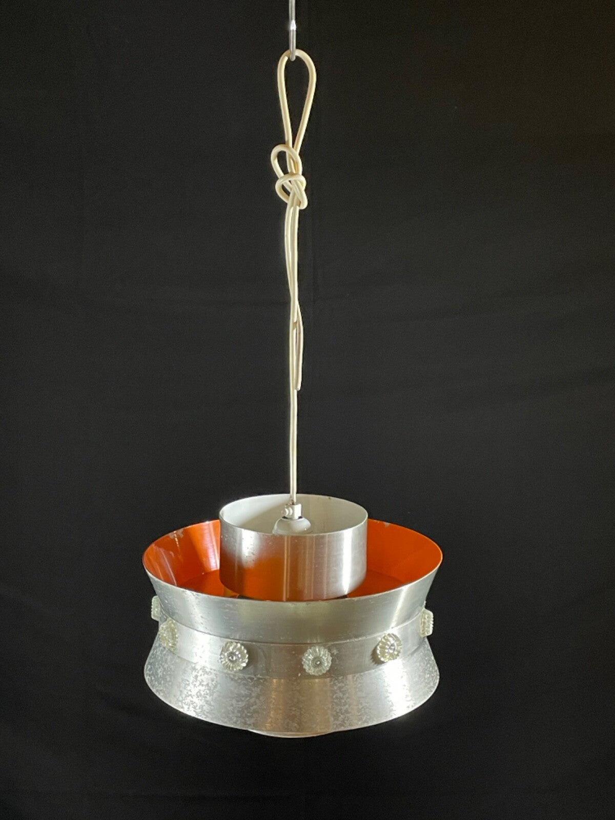 Mid Century Pendant Light Trava Orange Light Plastic Detail EB5082 LCLS4