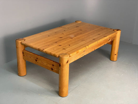 Large 1980s Scandinavian Solid Pine Coffee Table EB7557 MWOO - UKDK FURNITURE