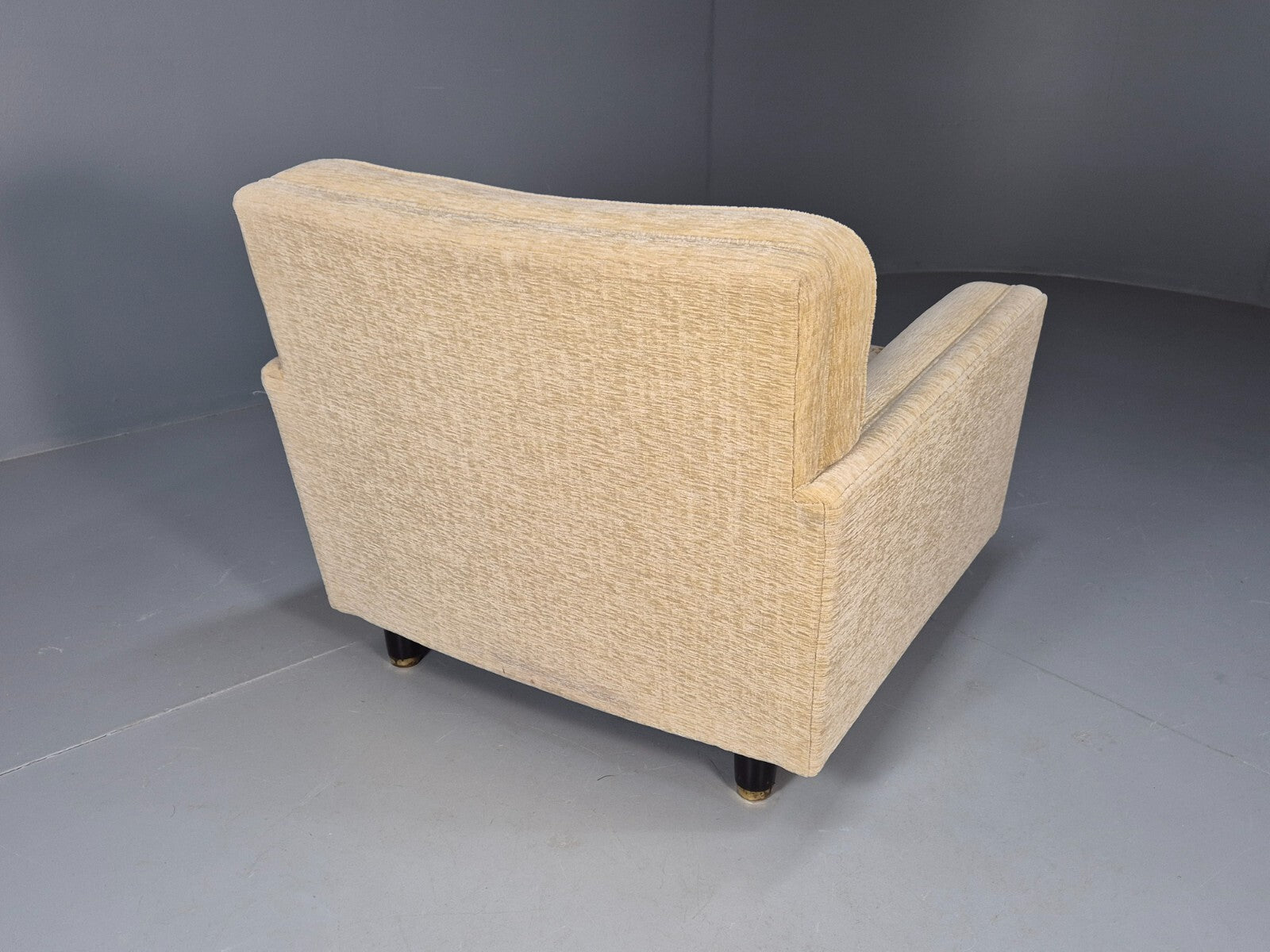 Vintage 1960s Lounge Chair in Cream Floral Retro MCM EB9682 MNOR - UKDK FURNITURE