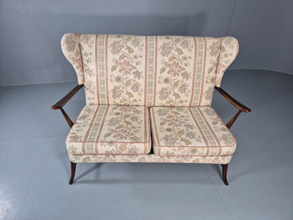 Vintage Ercol 2 Seater Sofa 1960s Floral Cotton Retro MCM EB11706 M2SS2