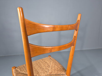 2 1950s Italian Wanut Dining Chairs Chiavari Mid Century Modern EB11781 MDIN13