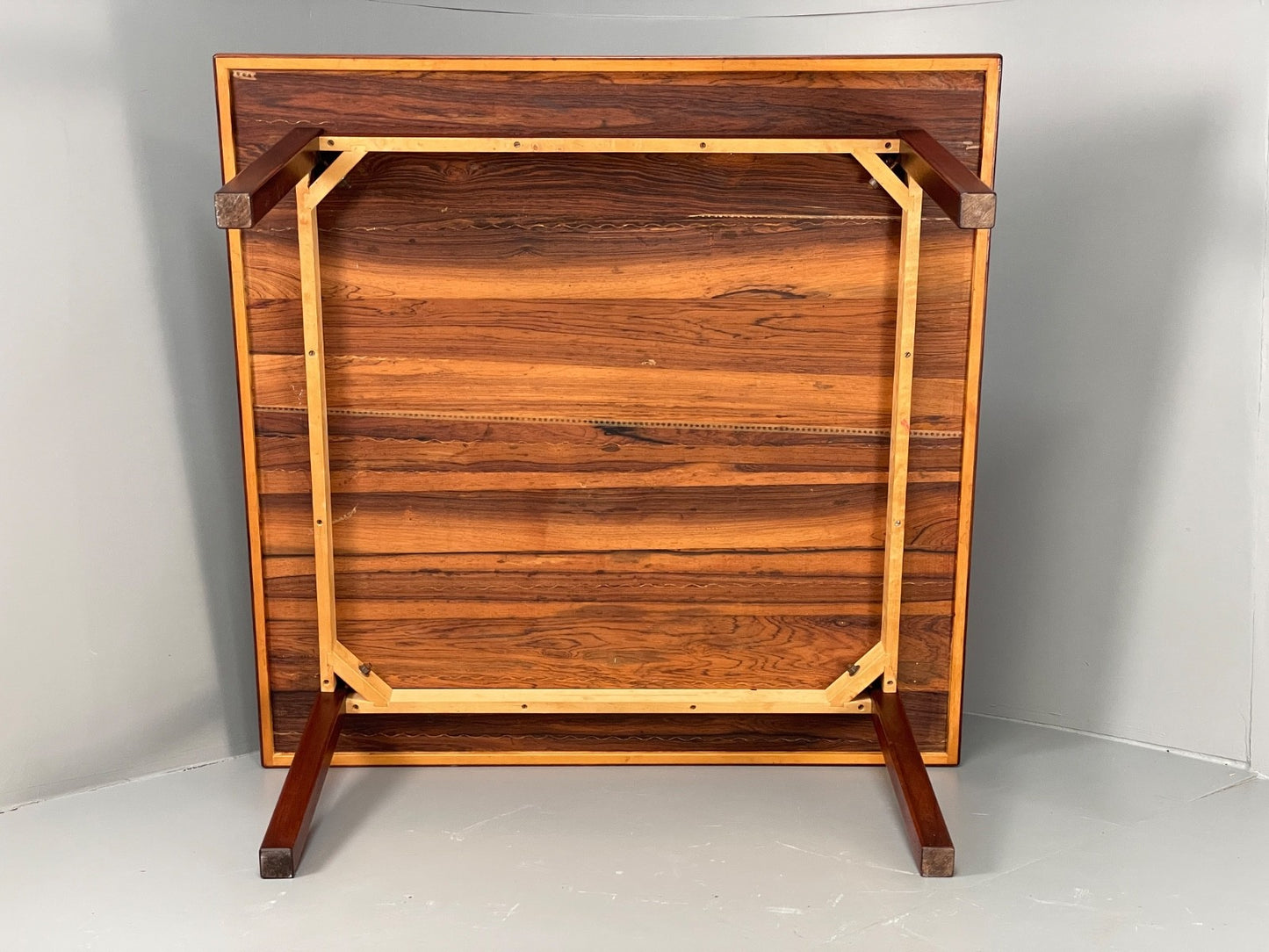 Vintage Square Coffee Table 1960s Swedish Mid Century Removable Leg EB11239 MWOO21