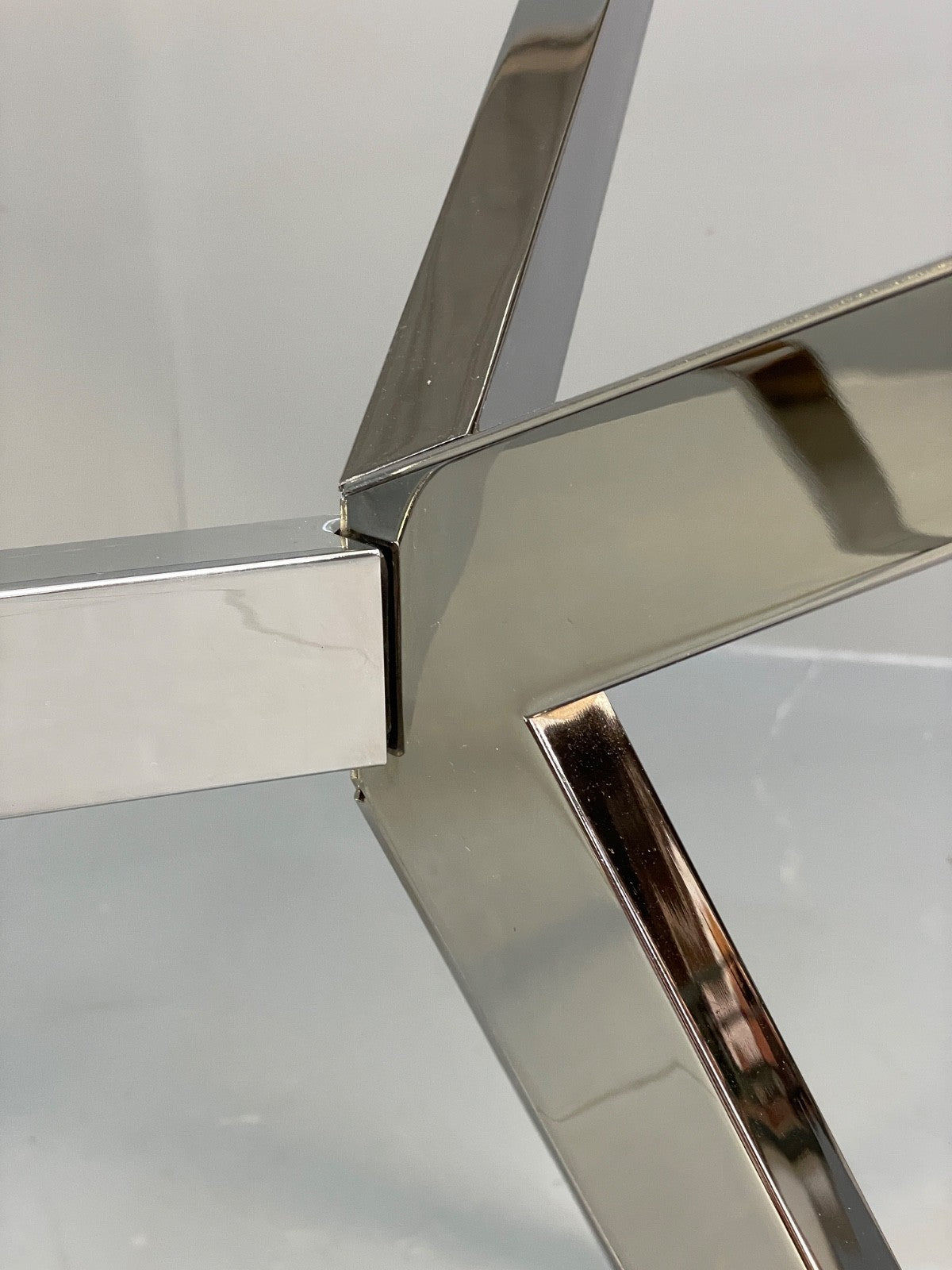 Glass & Chrome Dining Table By Calligaris Modern Minimal Design EB10357 MWOO15