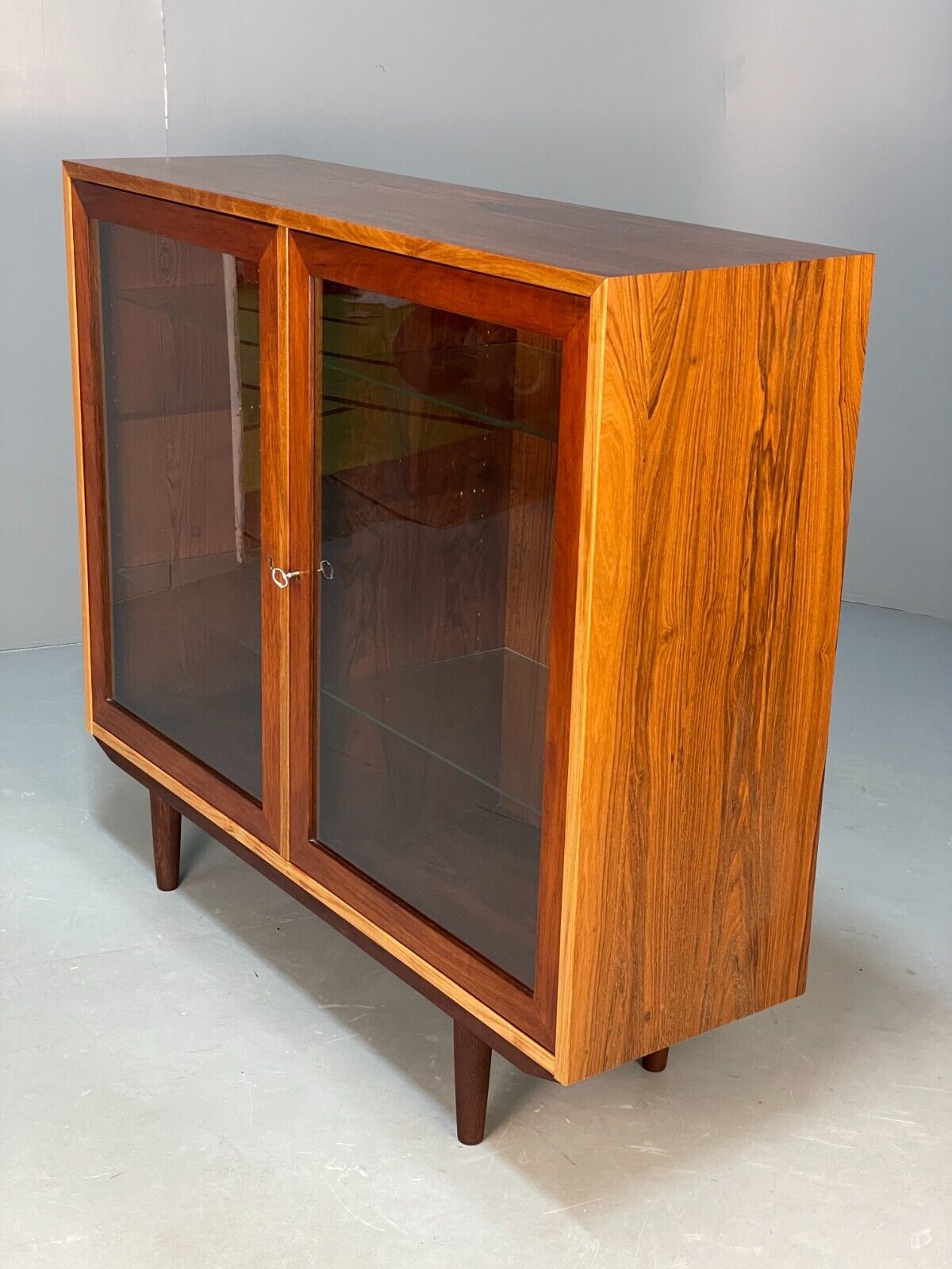 Vintage Danish Glazed Shelving Unit Bookcase Retro Mid Century EB9107 MWOO - UKDK FURNITURE