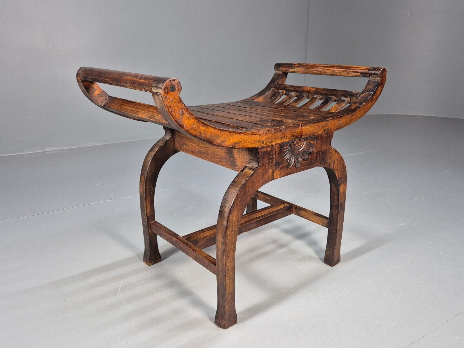 VIntage Reproduction Window Seat Hardwood Regency Style Primitive EB8956 VWOO - UKDK FURNITURE