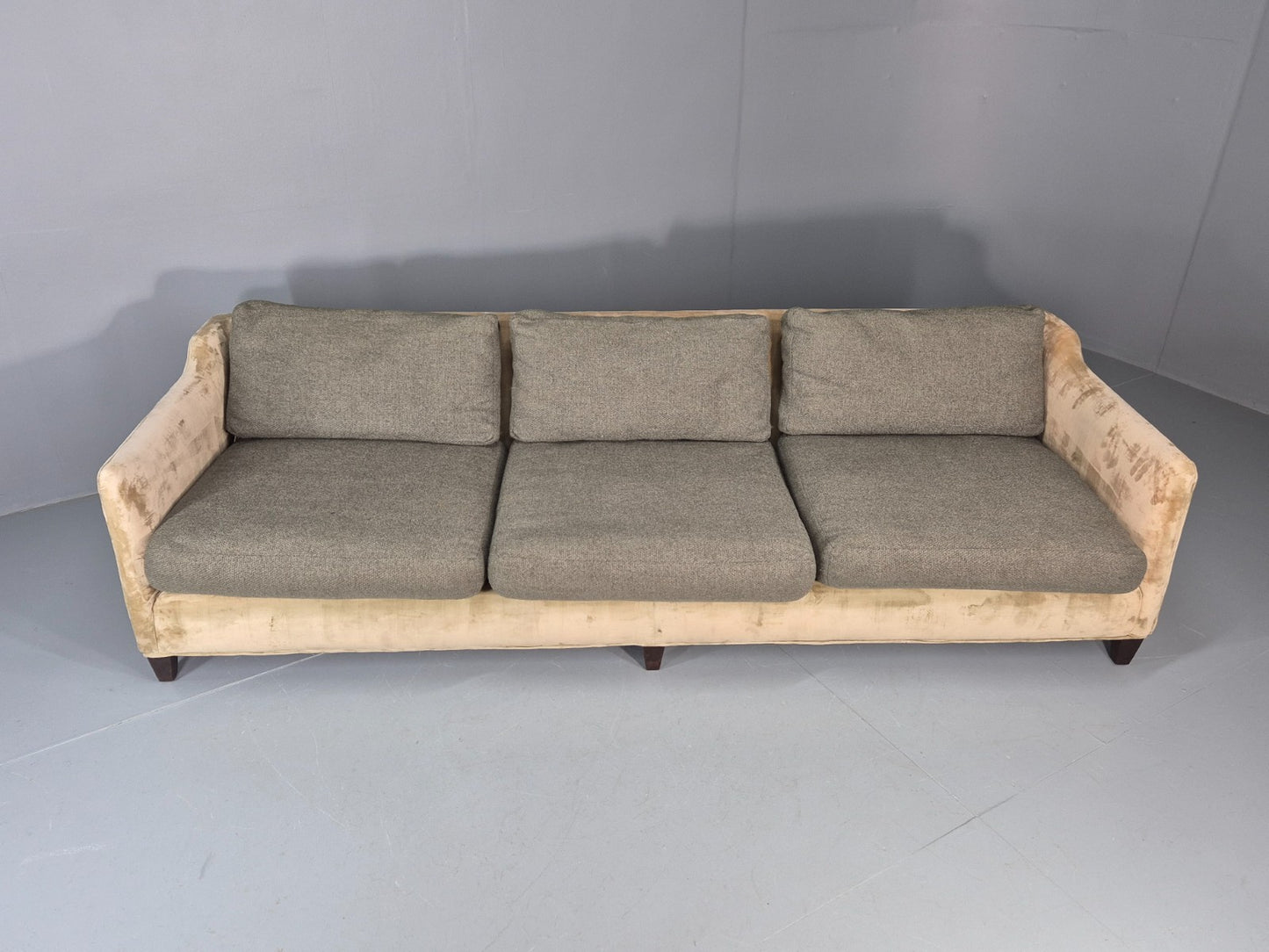 Vintage 4 Seater Settee Velvet and Wool Upholstery Modern Design EB11669 M4SS4