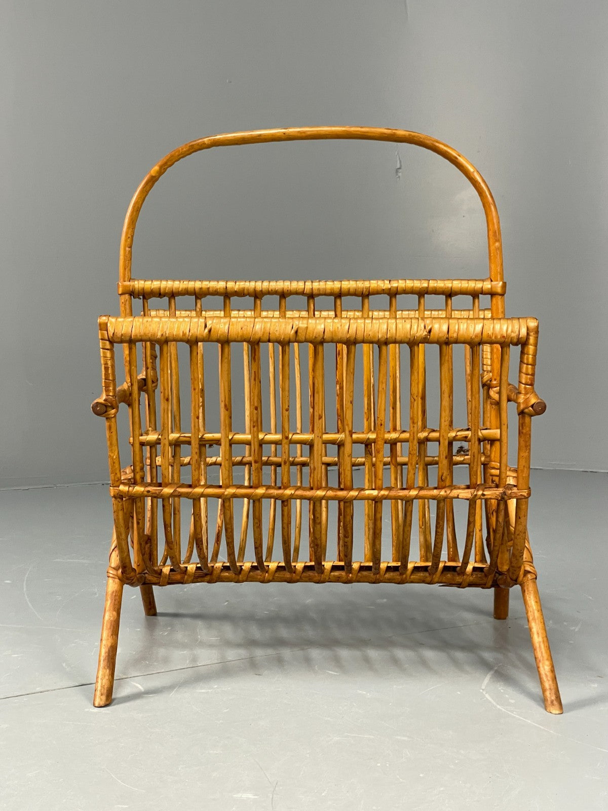 Vintage Bamboo Magazine Rack 1960s Danish Design Retro EB10827 MWOO12