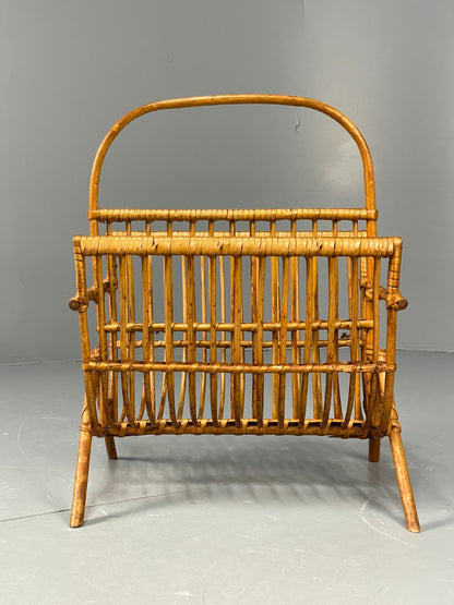Vintage Bamboo Magazine Rack 1960s Danish Design Retro EB10827 MWOO12